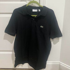 Lacoste Black Polo NWT; Large Slim Fit